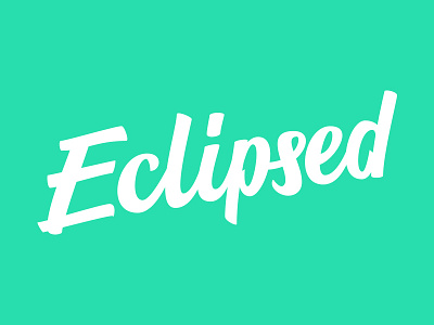 Eclipsed Lettering / Logo eclipse lettering logo logo design