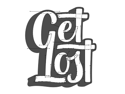 Get Lost Lettering Beziers beziers branding hand lettering lettering logotype process