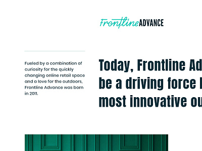 Frontline Advance Desktop Site branding lettering logo design logotype ui web web design