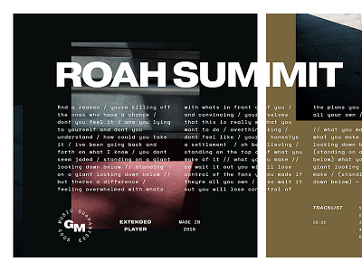 Roah Summit | Giant album art art direction music unsplash