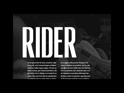 04 RIDER daily editorial headlines logo type design typography