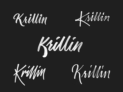 Krillin Thumbnails hand lettering lettering logo logotype thumbnails