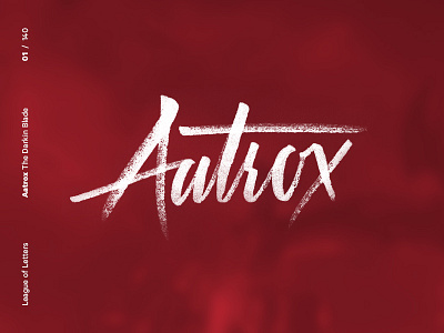 01 Aatrox handlettering league of legends lettering logo logotype