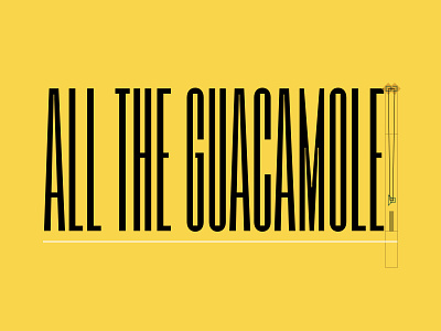 ALL THE GUACAMOLE! editorial headlines logo type design typography