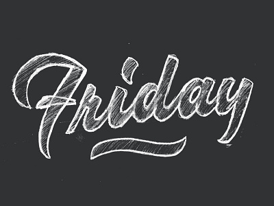 Friday Sketch custom type hand lettering lettering logo logotype process script logo sketch