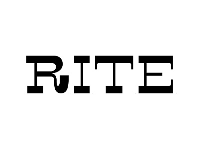 Rite | Typecooker Exercise lettering practice reverse contrast slab serif type design typecooker typography