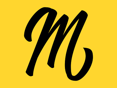 M illustration lettering logo logotype type design typography