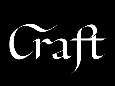 Craft Logotype logo logotype type design typography