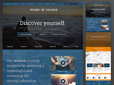 Wilkes College responsive ui web design