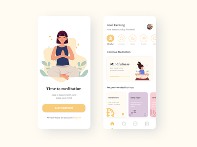 UI Design | Meditation Mobile App