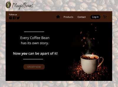 Coffee Bean company landing page | Daily UI #003 beans branding coffee dailyui design desktop landingpage vector