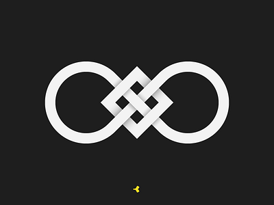 Catch the Infinity #1 | Symbol Concept black cage circle geometric infinity interweaving lines logo mark sign square symbol