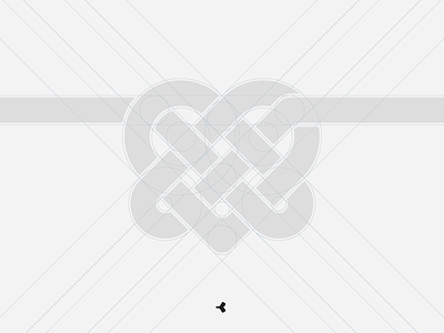 Heart Mystified | Grid construction design graphic grid heart infinity interweaving knot logo minimal sign symbol
