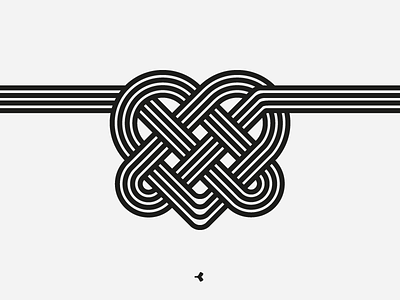 Heart Mystified | Line Version design flat graphic heart infinity interweaving knot line logo minimal sign symbol