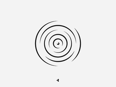 Pebble in the water | Symbol Concept circle concentric invisible lines mark minimal pebble pictogram propagation sound water waves