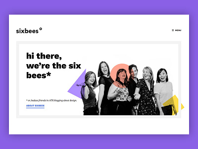 Sixbees Blog blog bright bw colors design girls purple tech ui website
