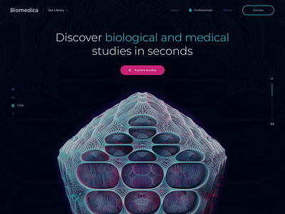 Website Animation for Sharing Medical Studies biology biotech laboratory medical website medicine medtech science