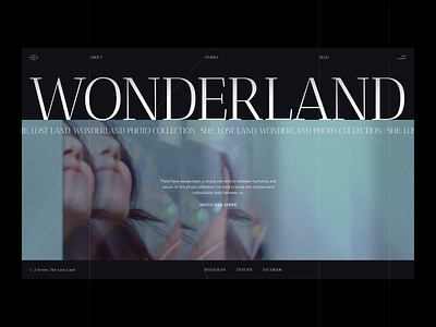 Wonderland Photo Collection aesthetic animation motion design photoshoot smooth web design wonderland zajno