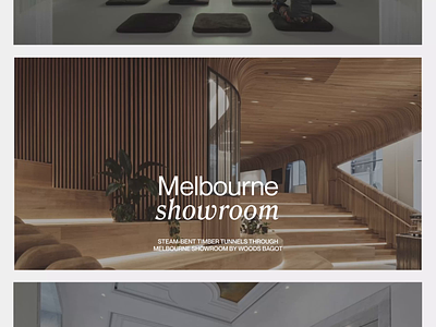 Homepage Animation for Melbourne Wooden Showroom after effects animated homepage animation architect architecture website clean layout graphics illustration immersive interior portfolio real estate sculptform smooth transitions tunnel ui ux vertical lines web design wooden