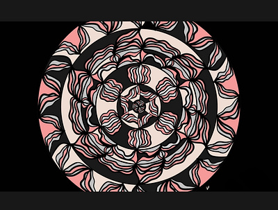 Mandala abstract art black colors design digital illustration illustration mandala
