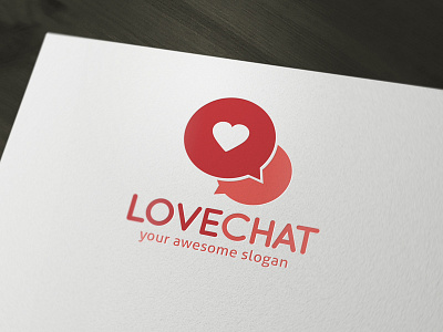 Love Chat Dating Logo Template brand branding chat corporate date dating heart identity logo love template vector