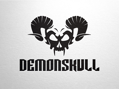 Demon Skull Logo Template demon design head logo skull template vector