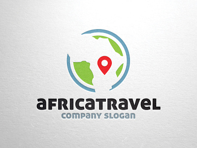 Africa Travel Logo Template africa design locator logo map pin template travel vacation vector