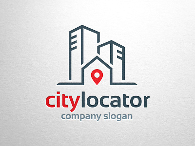 City Locator Logo city design locator logo psd stocklogo template vector