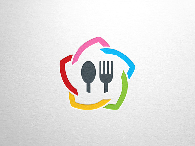 Star Food Logo food fork logo psd restaurant spoon star template vector