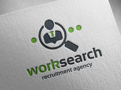 Work Search Logo Template logo psd recruitment search stock template vector work