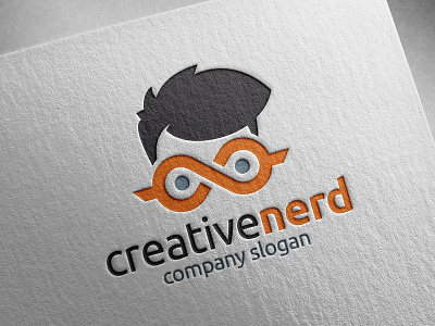 Creative Nerd Logo Template creative design geek infinity logo nerd psd vector