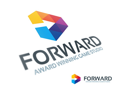 Forward Logo Template arrow design logo psd symbol template triangle vector