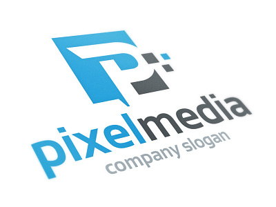 Pixel Media - Letter P Logo