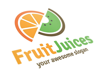 Fruit Juices Logo Template fruit kiwi logo orange psd slices template vector