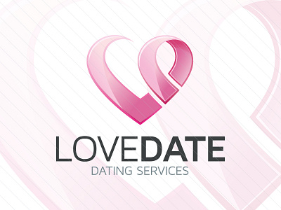 Love Date Logo Template 3d date dating download heart logo love template vector website