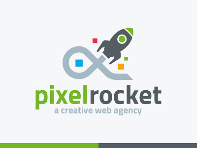 Pixel Rocket Logo Template