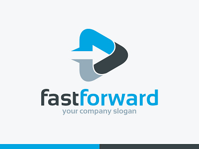 Fast Forward Logo Template arrow fast forward logo media play template triangle vector