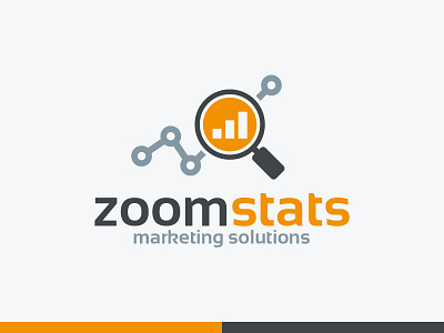 Zoom Stats Logo Template bars graph logo marketing metrics stats template vector zoom