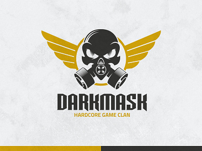 Dark Mask Logo Template envato gas graphicriver logo mask skull template vector wings