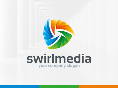 Swirl Media Logo Template