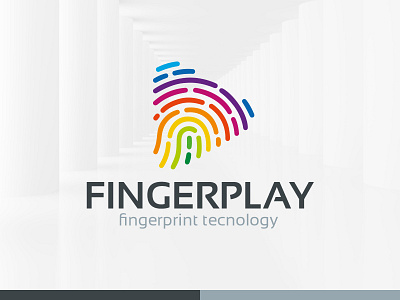 Fingerprint Play Logo Template