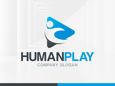 Human Play Logo Template human icon logo play template vector