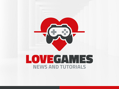 Love Games Logo Template controller game games logo love template