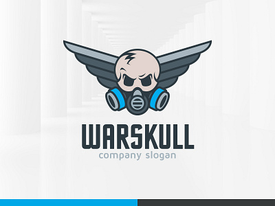 War Skull Logo Template