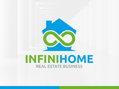 Infinite Home Logo Template endless estate home house infinity logo real template vector