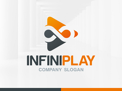 Infinity Play Logo Template infinity logo play symbol template vector