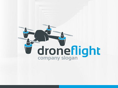 Drone Flight Logo Template company drone logo sale template vector