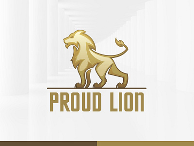 Proud Lion Logo Template animal jungle king lion logo proud template vector