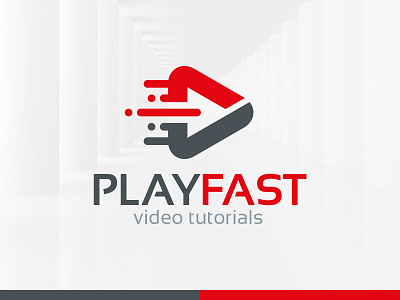 Play Fast Logo Template fast logo play shape speed template triangle vector video