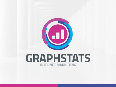 Graph Stats Logo Template bars finance graph logo marketing stats template